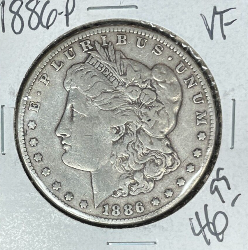 1886-P MORGAN SILVER DOLLAR ~ VF ~NICE COIN~