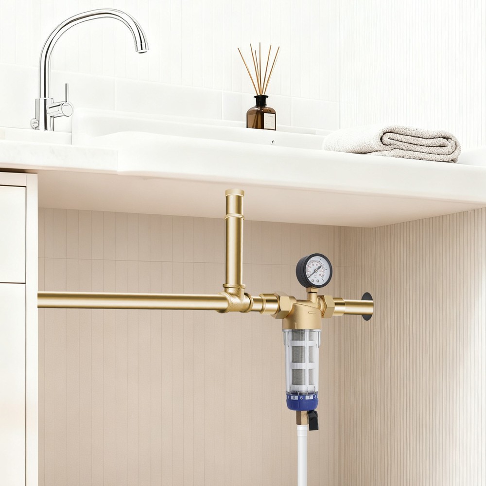 Hot Water Filter 3/4" Home Reusable Sediment Water Filter Spin Down Mesh System