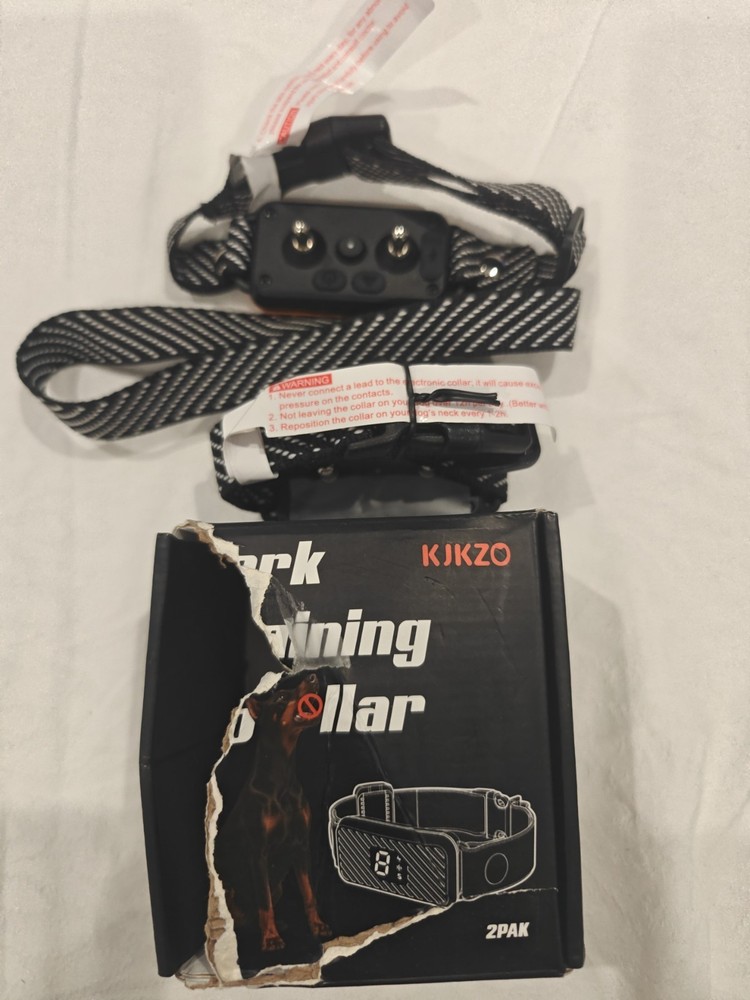 2 Pack KJKZO TC-007 Bark Training Collar Vibration Static/Shock Dog Control