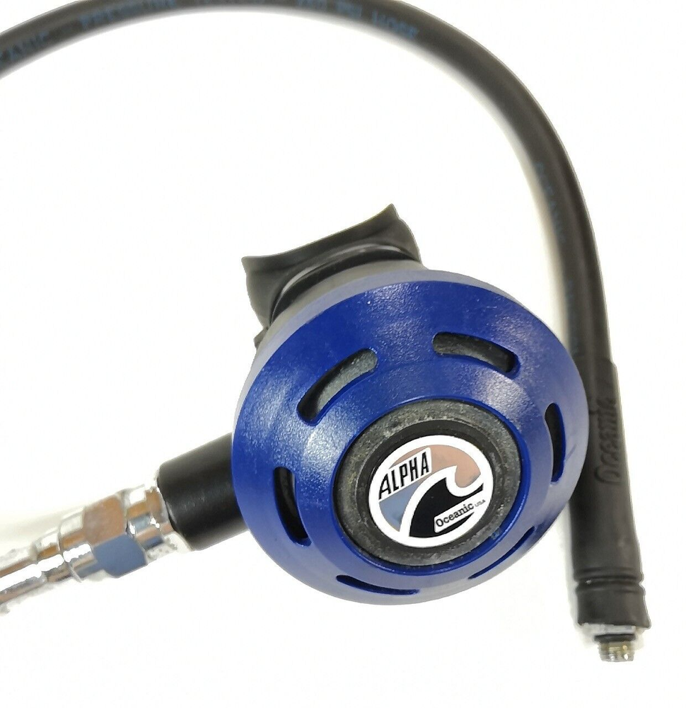 Oceanic Alpha Primary or Octo Second 2nd Stage Regulator Scuba Dive Blue #3132