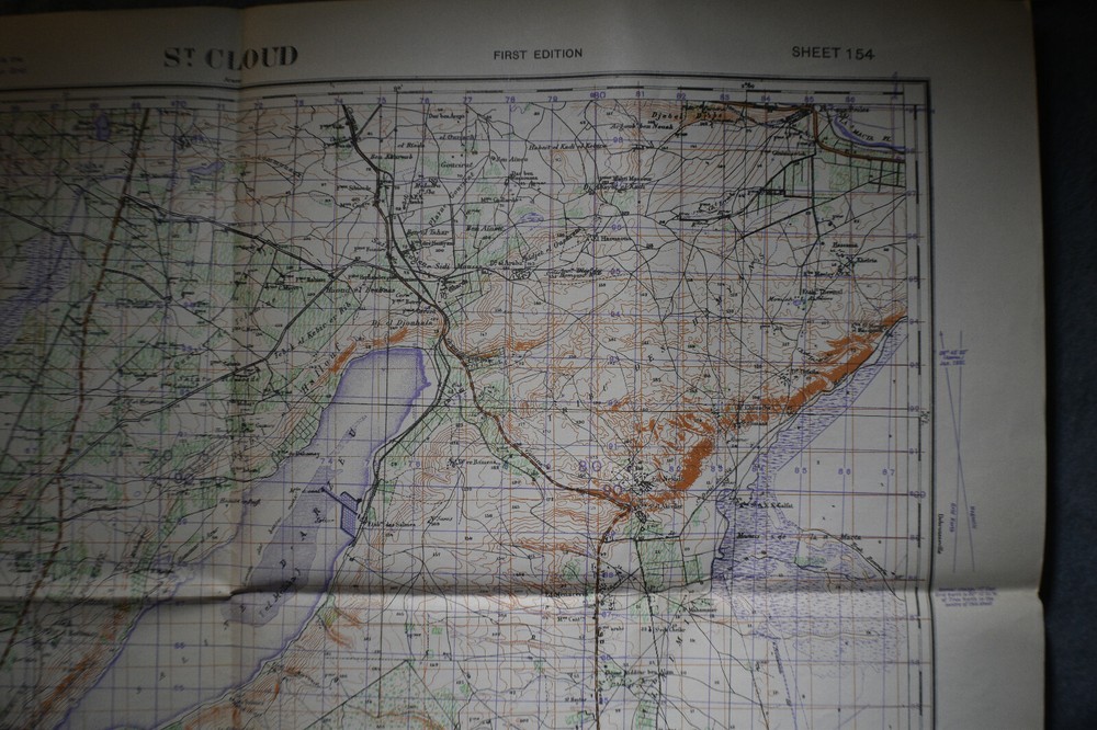 1942 *WW2* St Cloud [Gdyel] Algeria Map OPERATION TORCH