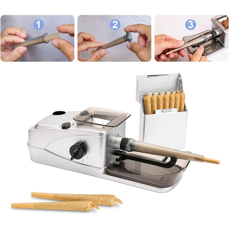 Cone Rolling Machine W/ Manual Herb Grinder & Pre-Roll Holder Convenient Set New