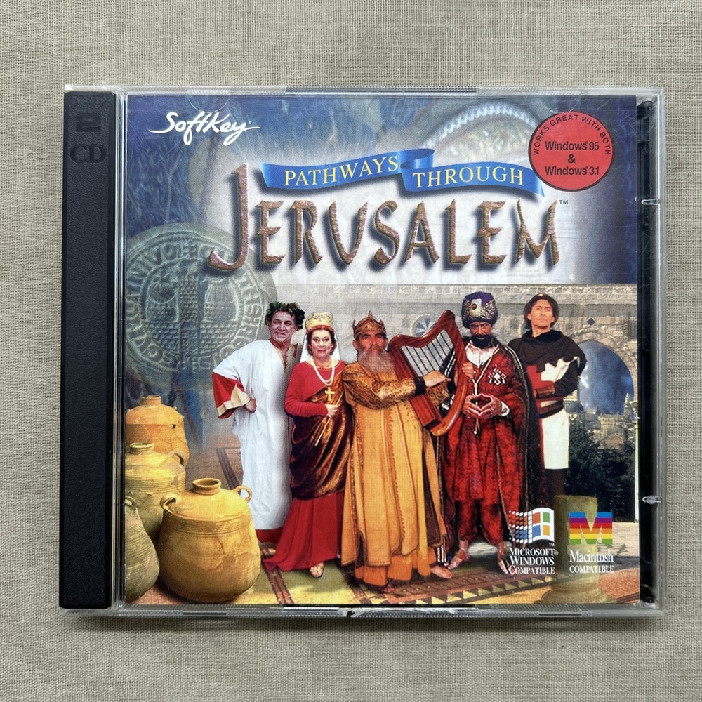 Pathways Through Jerusalem (PC 1995 CD-ROM 2-Disc) Softkey Win 95 Computer Game