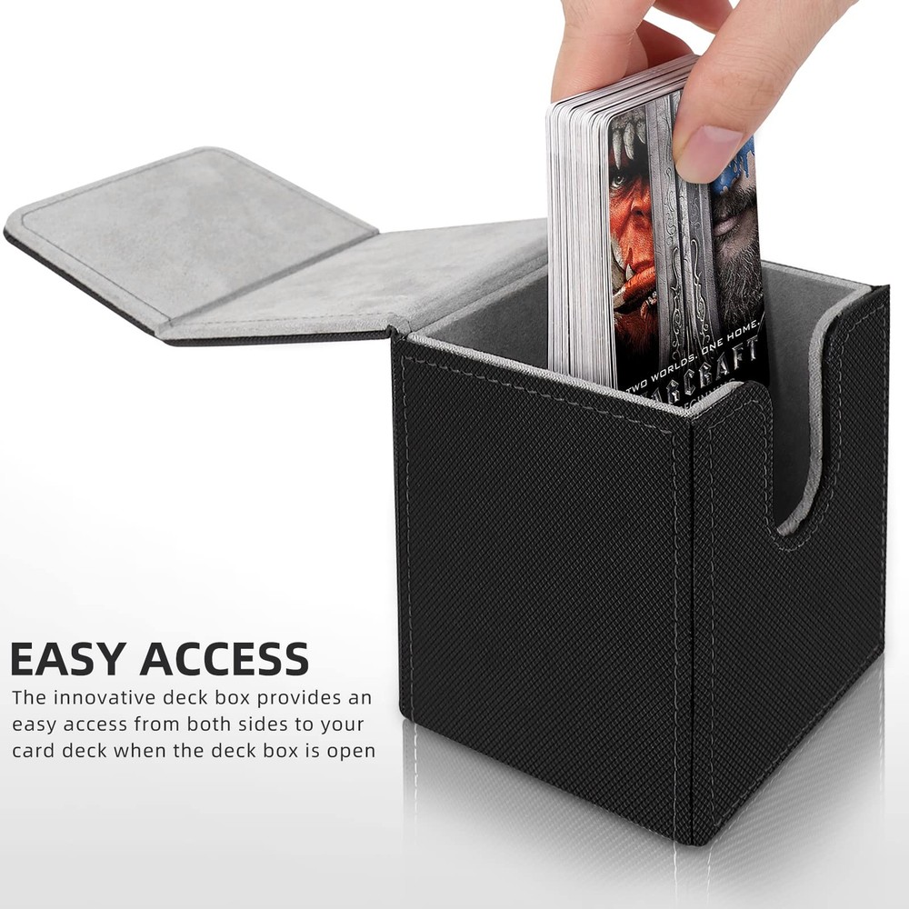 Mlikero 2 Pack Card Deck Box, 2 Black Case, Box V1-2