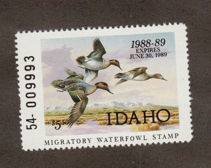 ID2 - Idaho  State Duck Stamp. Single.  MNH. OG.