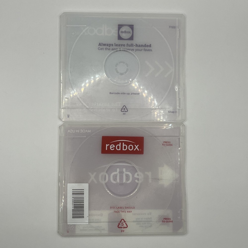 50 Empty Redbox CD/DVD/Blu-ray Disc Cases Hard Plastic