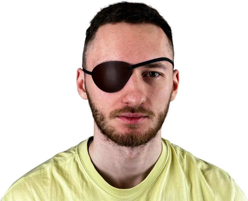 Leather Eye Patch, Eye Patch, Man Eye Patch, Woman Eye Patch, Slim Eye Patch, Ey