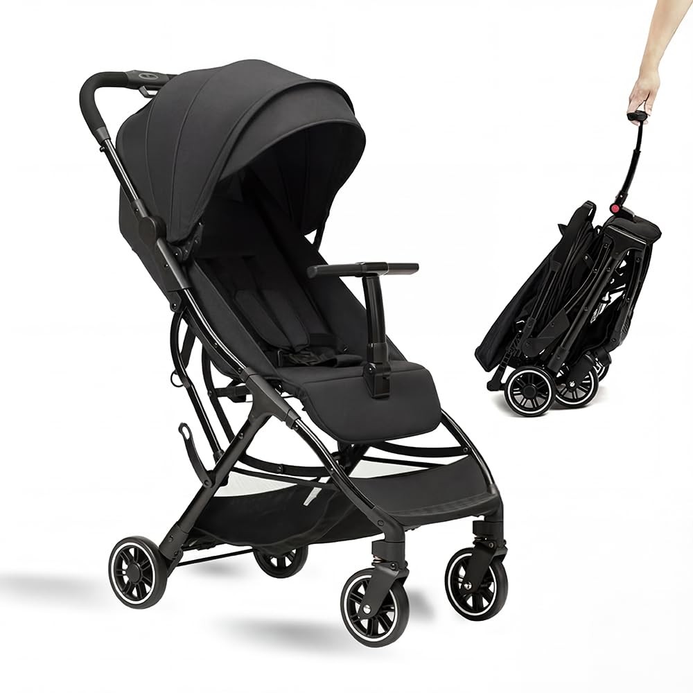 Portable Lightweight Umbrella Stroller with Automatic Fold & Sun Canopy