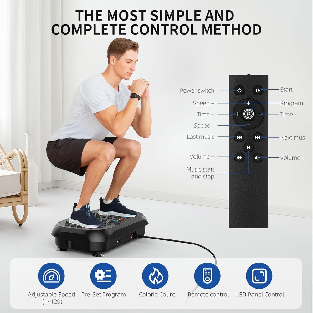 Vibration Plate Exercise Machine - Crazyfeb Vibration Plate for Lymphatic Draina