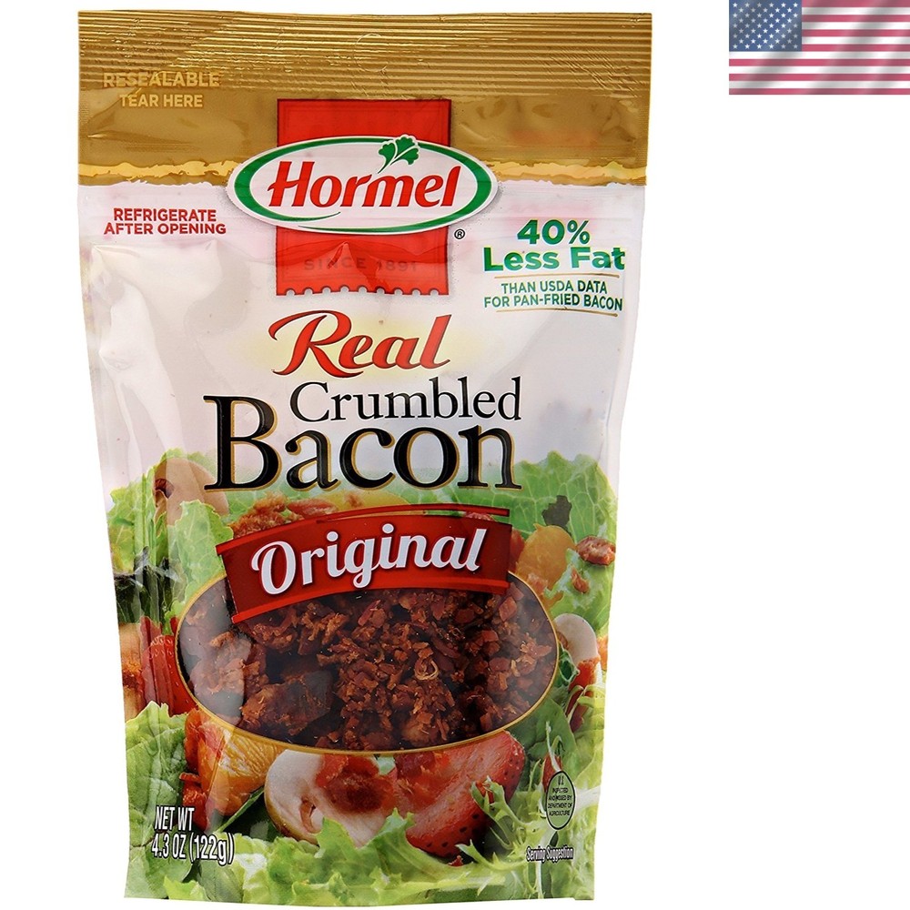 Rich Protein Bacon Crumbles, 4.3 Oz Resealable Pouch - Perfect for Every Meal