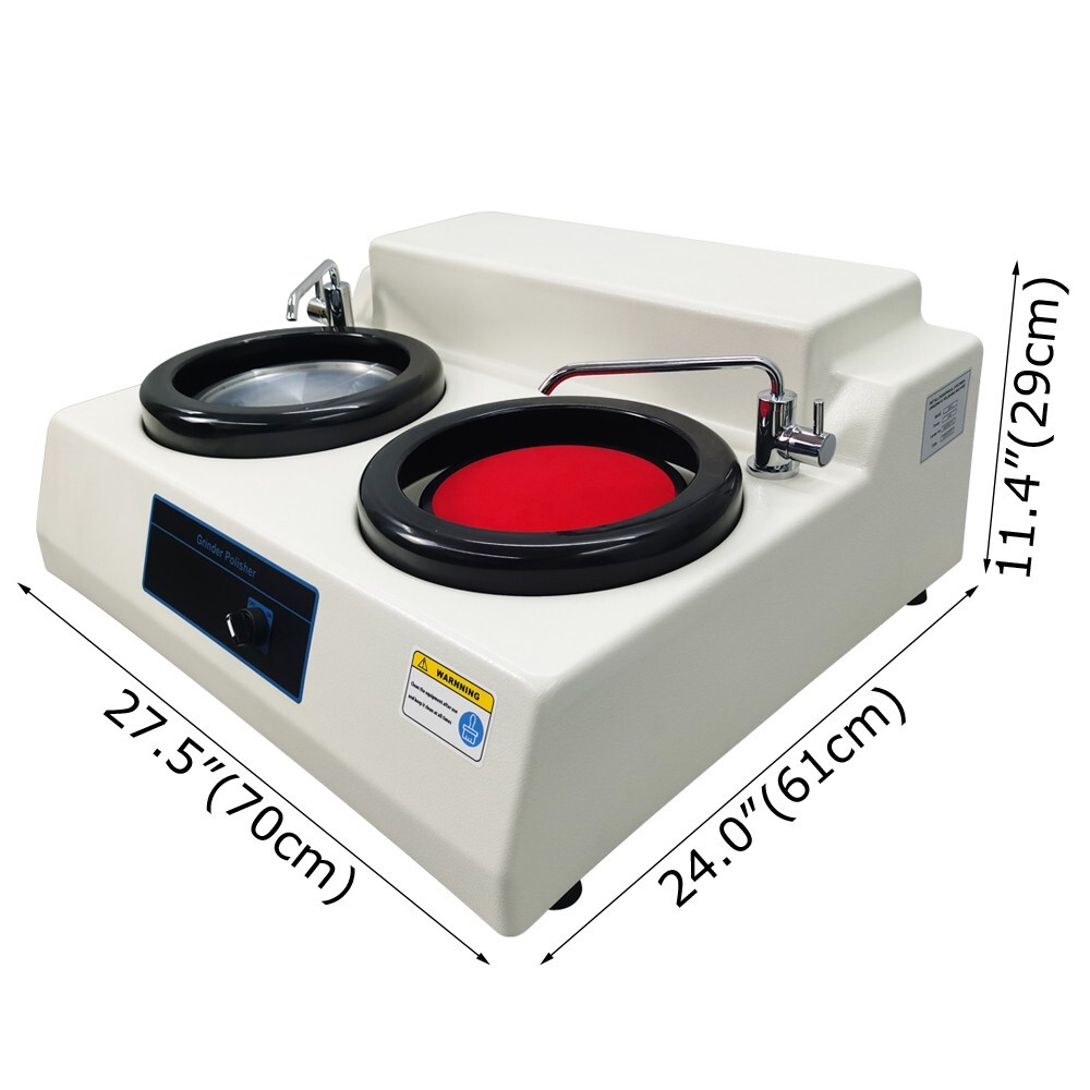 Double Disk Metallography Specimen Polishing Machine 110V 370W
