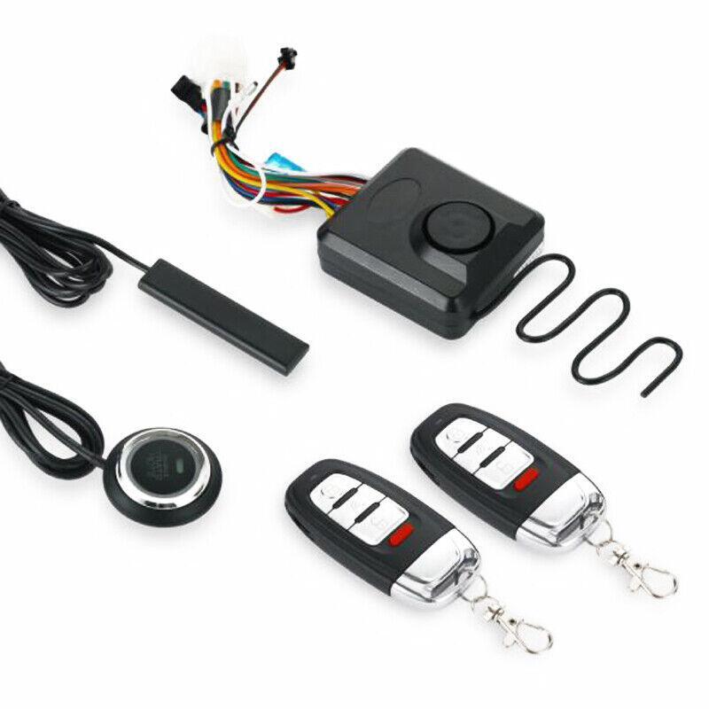 Motorcycle Engine Ignition Keyless One-button Start Anti-theft Alarm System Trim