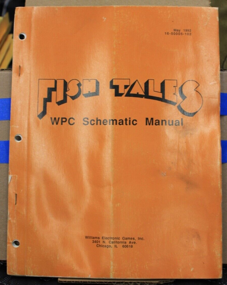 Fish Tales Pinball WPC Schematic Manual - Williams