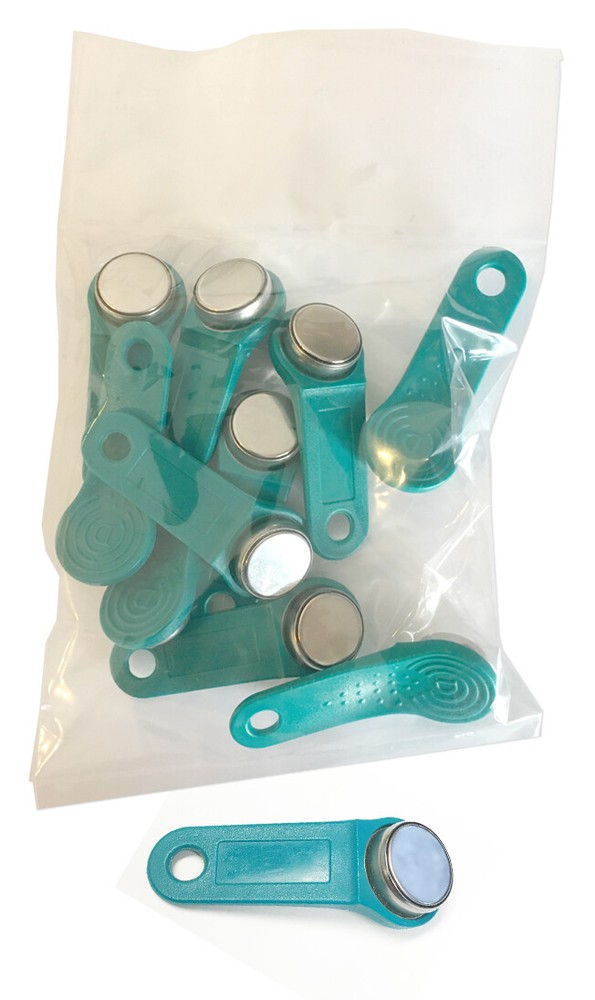 Teal Keytabs/iButtons for iButton Job Site Time Clock