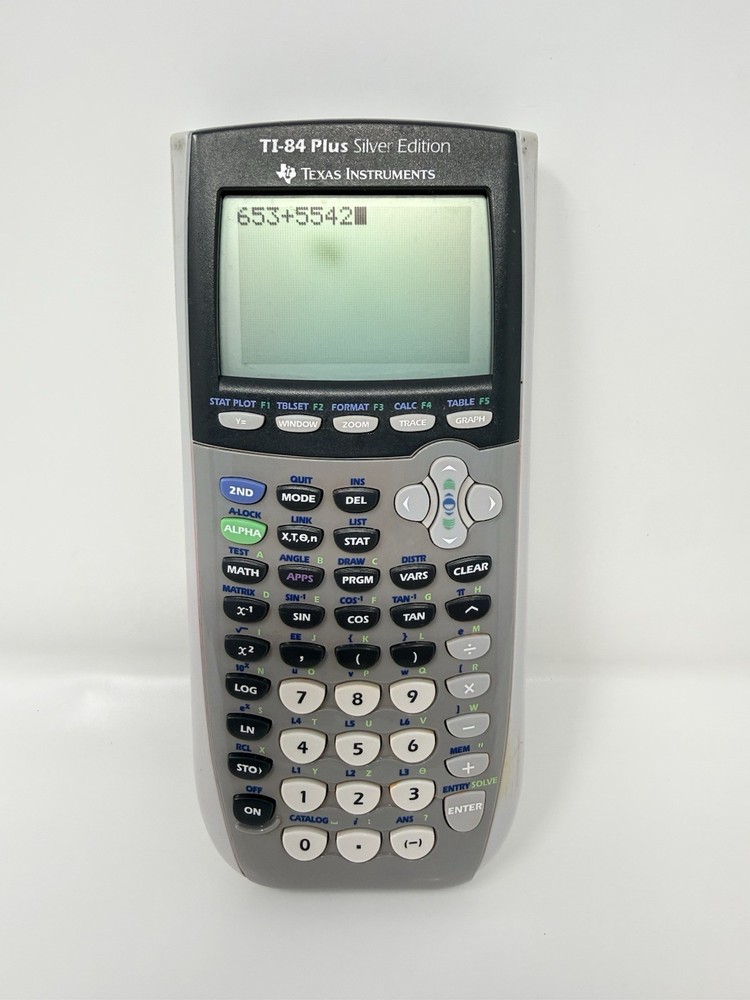 Texas Instruments TI 84 Plus Silver Edition Graphing Calculator Tested