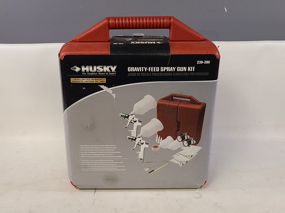 Husky 239-280 Gravity Feed Spray Gun Kit