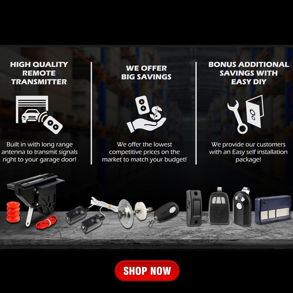 Quick-Install Visor Clip Remote Replacement for Liftmaster Garage Doors - 2 Pack