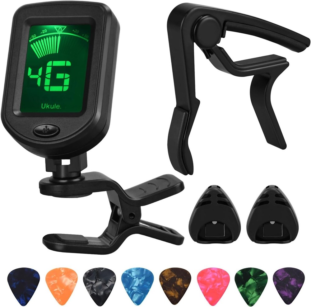 Guitar Capo Tuner Accessories Set with Picks