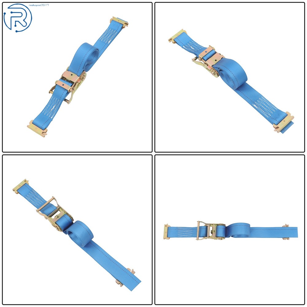 Durable E Track Wheel Chock System 7.5' Ratchet Tie Down Straps Secure Cargo