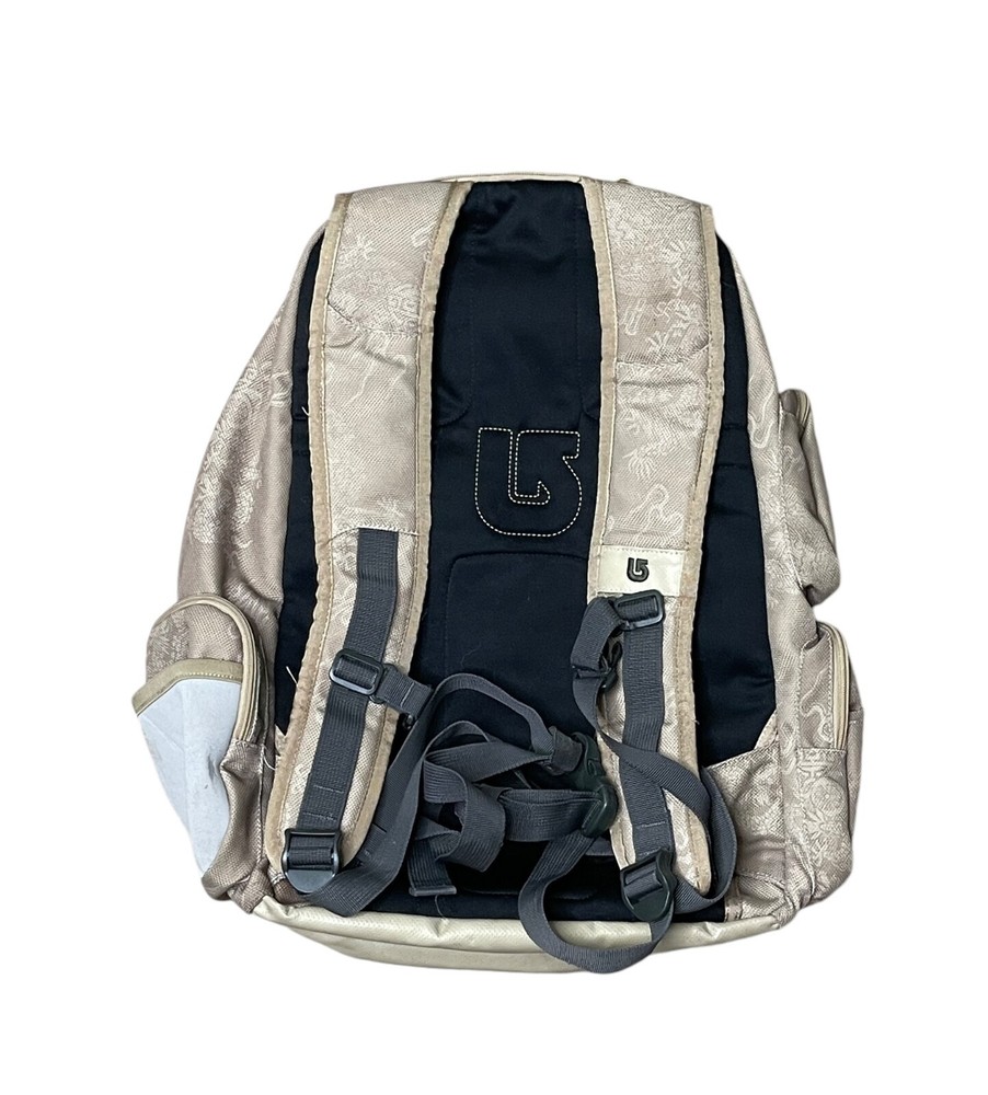 BURTON Snowboard Rider's Pack Backpack Classic Brown Print