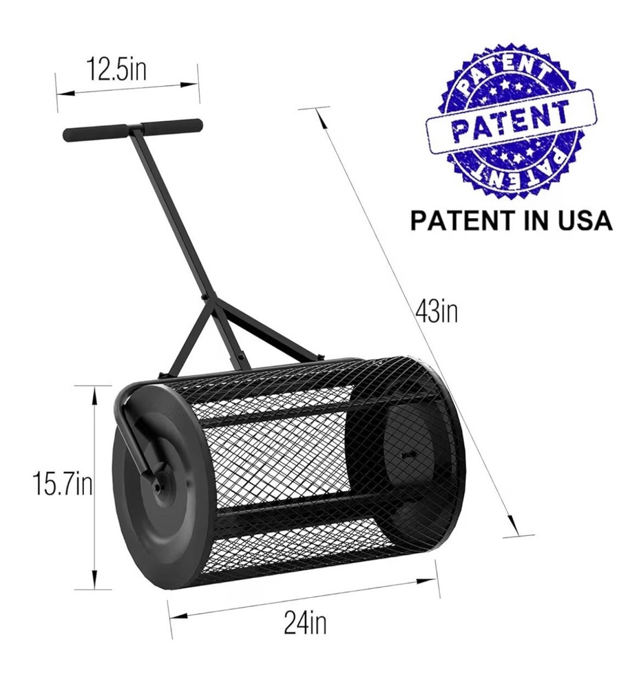 NEW Walensee 24" Compost & Peat Moss Spreader with T Shaped Handle