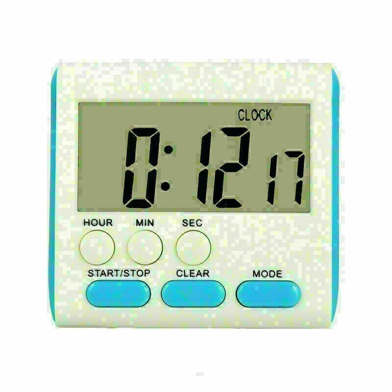 LCD Hour Minute Second Count Up Countdown Digital Kitchen Timer Loud Alarm
