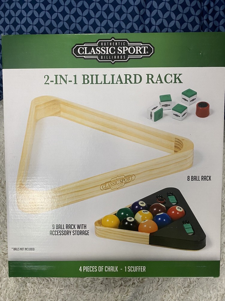 Classic Sport 2-in-1 Solid Wood Billiard Rack
