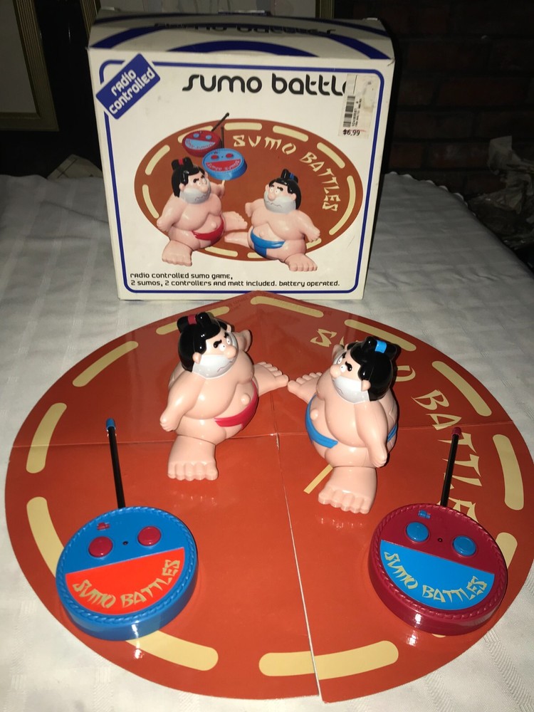 RADIO CONTROLLED RC SUMO Wrestler BATTLES Complete Set ORIGINAL BOX Not Working