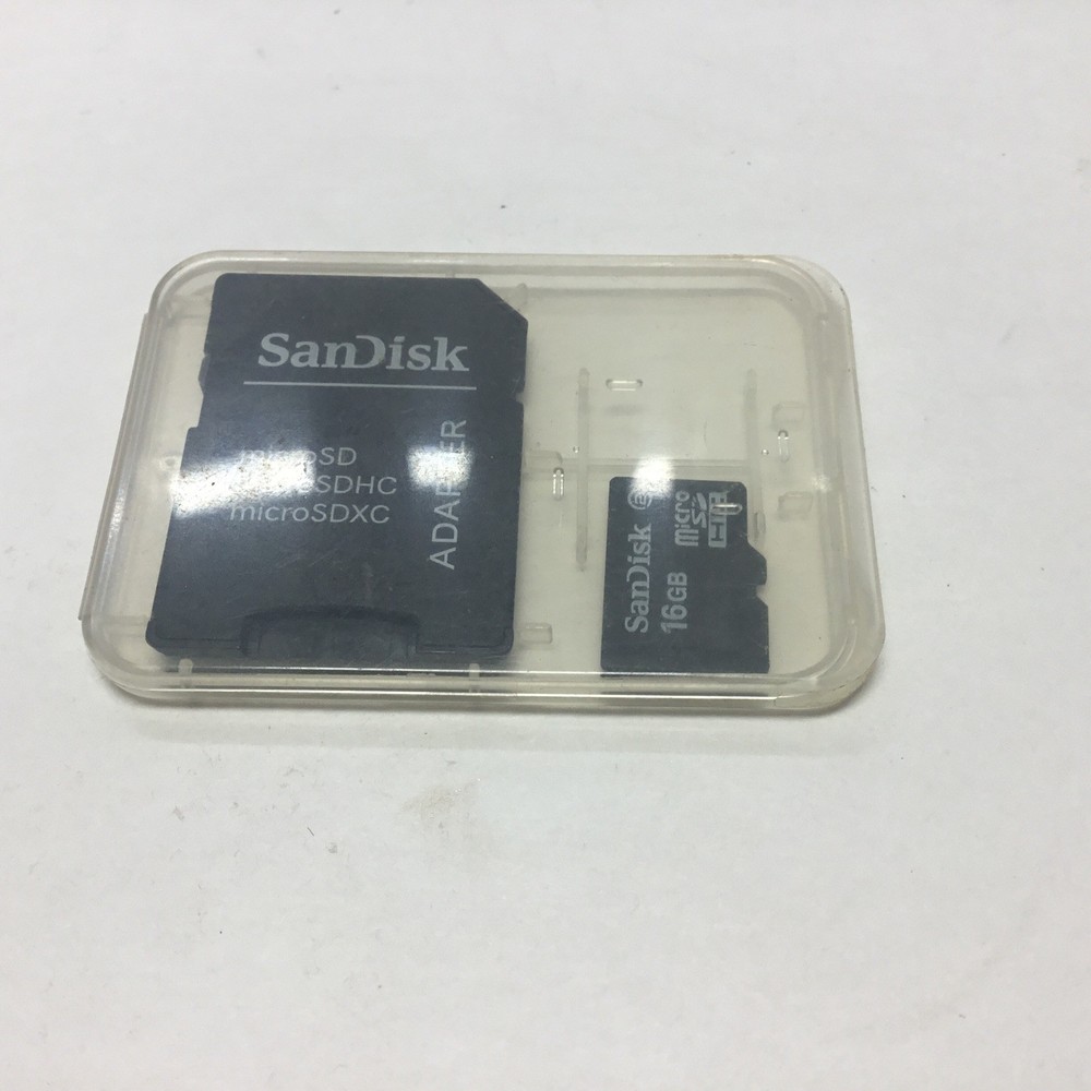 Sandisk Adapter & 16 GB Micro SDHC Memory Card.
