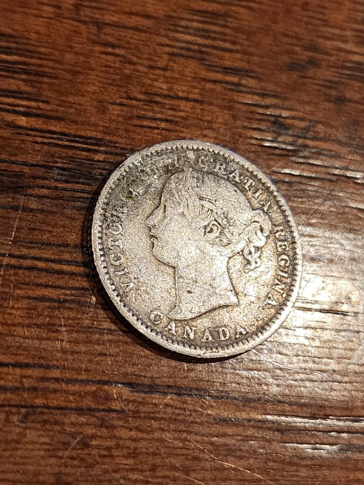 1896 Canada 10 Cents Silver Coin