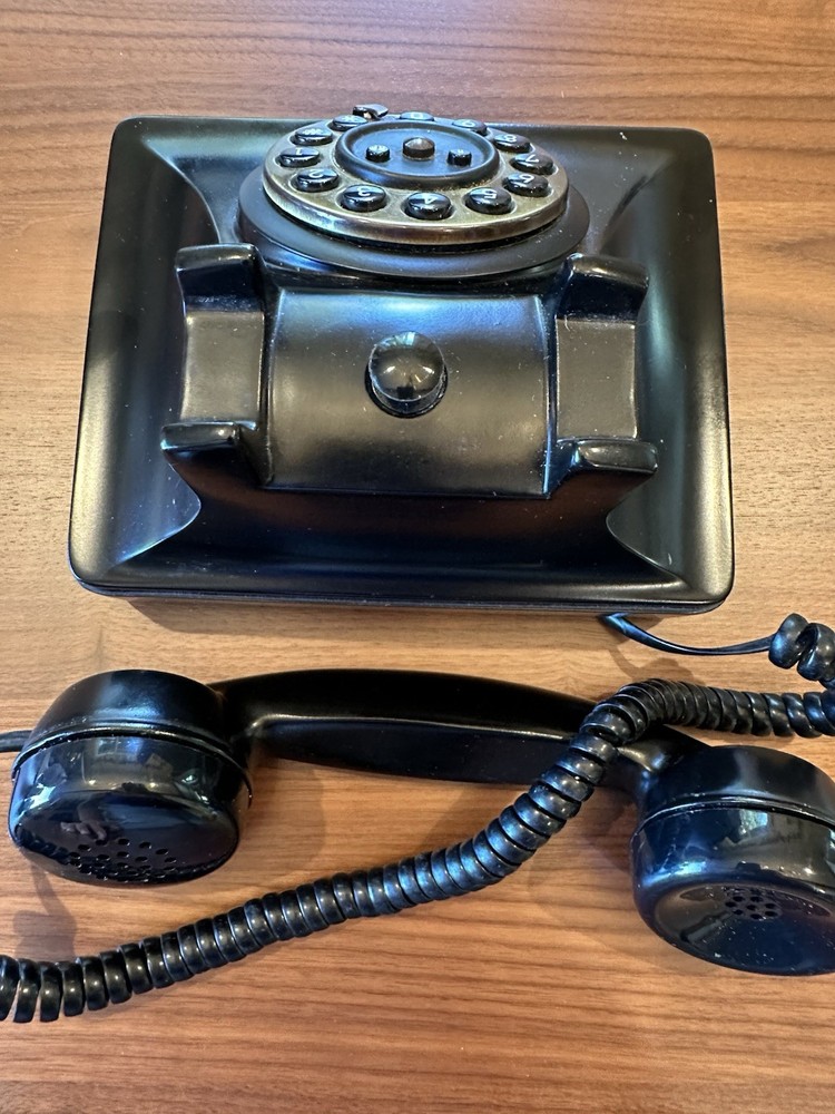Vintage Black Cradle Horchow Phone