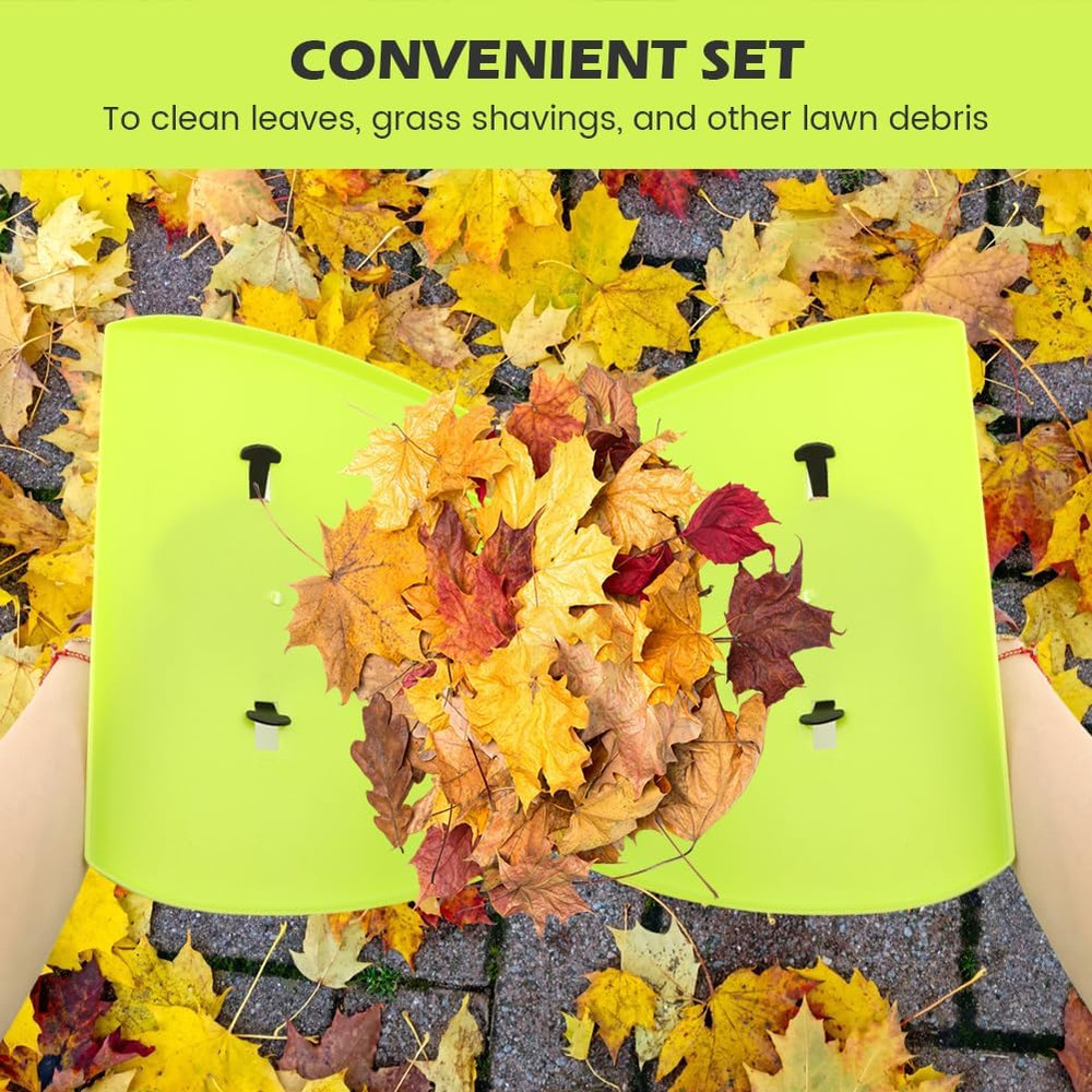 2 Set Leaf Scoops Hand Rake, Leaf Scoops and Claws with 2 Pairs Gloves, Lightwei