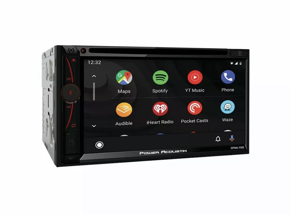 Power Acoustik CPAA-70D Double DIN In Dash DVD Receiver with Bluetooth, Black