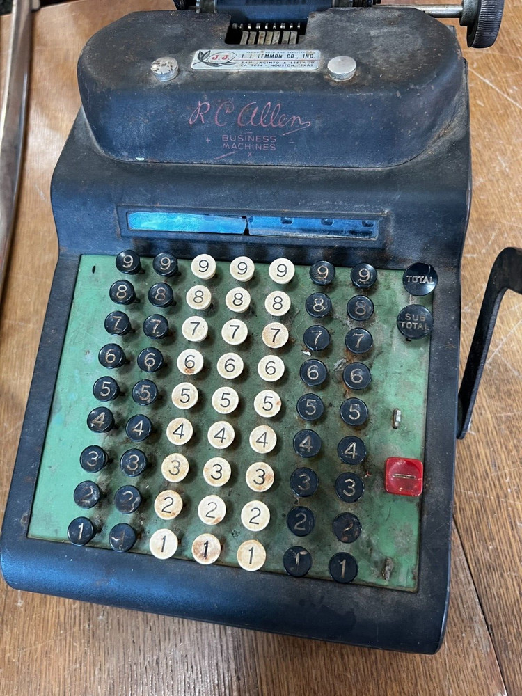 Vintage R. C. Allen Business Machines Model Model 75 Adding Machine