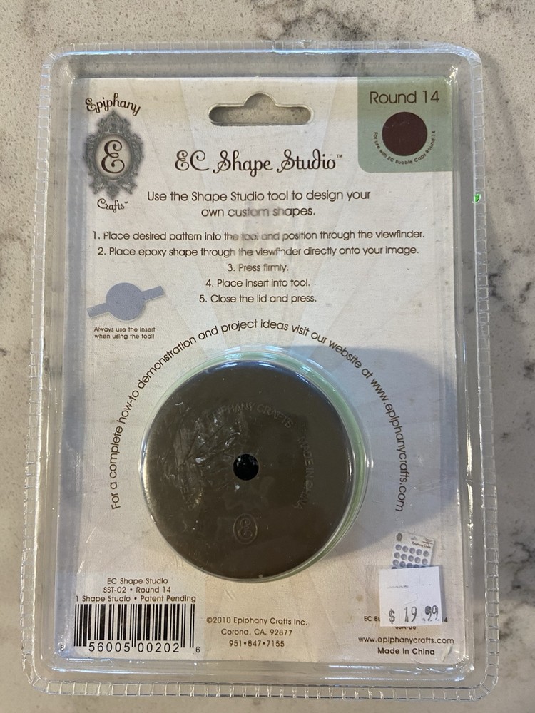 Epiphany Crafts EC Shape Studio Round 14 SST-02 Button Tool Punch New