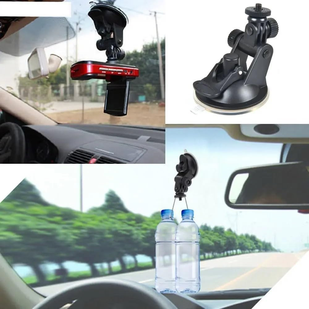 2 Pack Dash Cam Suction Cup Mount with 1/4 Screw Thread Windshield Camera Holder