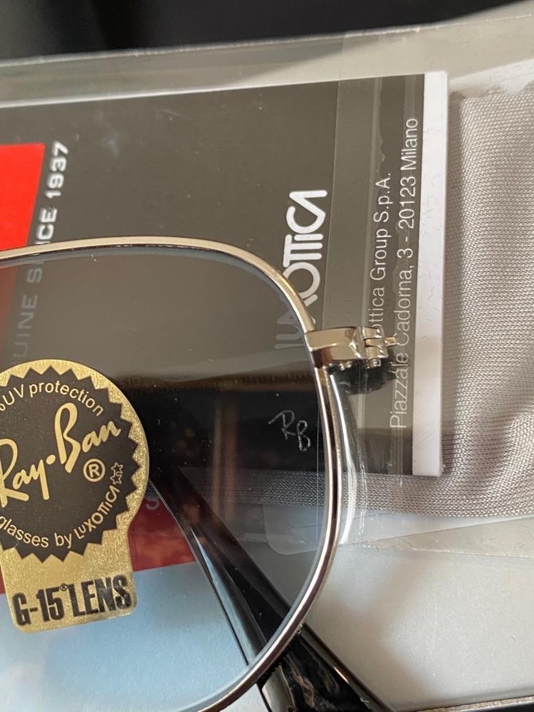 New Ray-Ban Hexagonal Silver Frame/ Gradient Grey 51mm RB3548 Sunglasses
