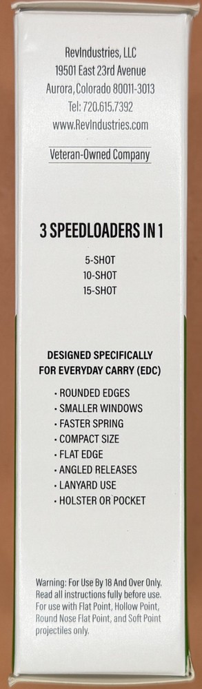 Rev Industries 38/357 Speed Loader – High-Capacity 3-in-1 Reloader