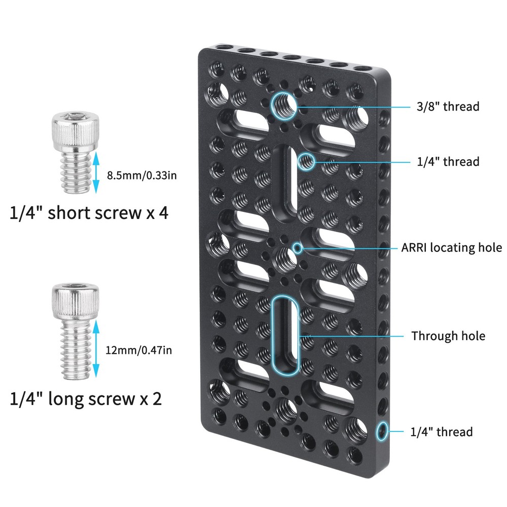 Multi-Function Mounting Plate Cheese Plate W/1/4" 3/8" Thread for Camera Tripod