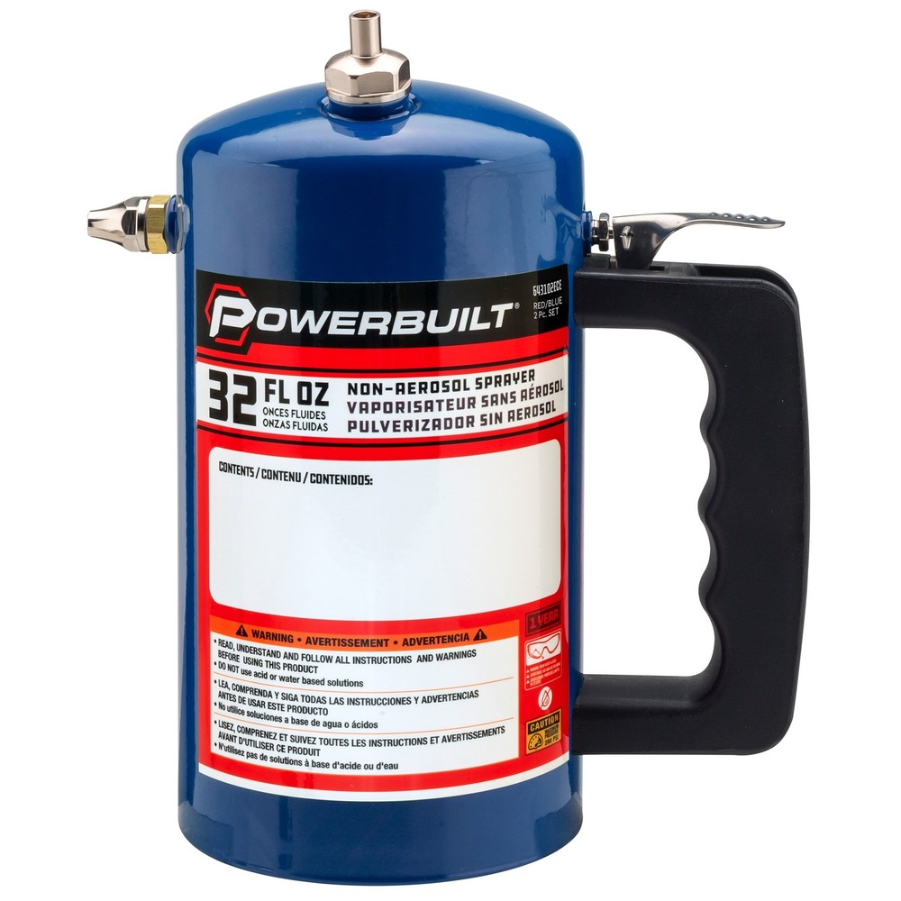 Powerbuilt 2 Pack Non-Aerosol Pressurized Sprayers ( RED / Blue )2ece2ece -