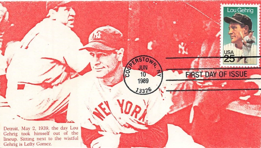 2417 25c LOU GEHRIG - Unknown #4 handmade envelope