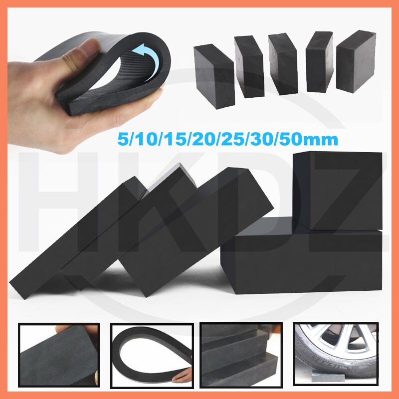 Black Rubber Sheets Pad Vibration Damping Wear Buffer Pads Thickess 5mm -50mm
