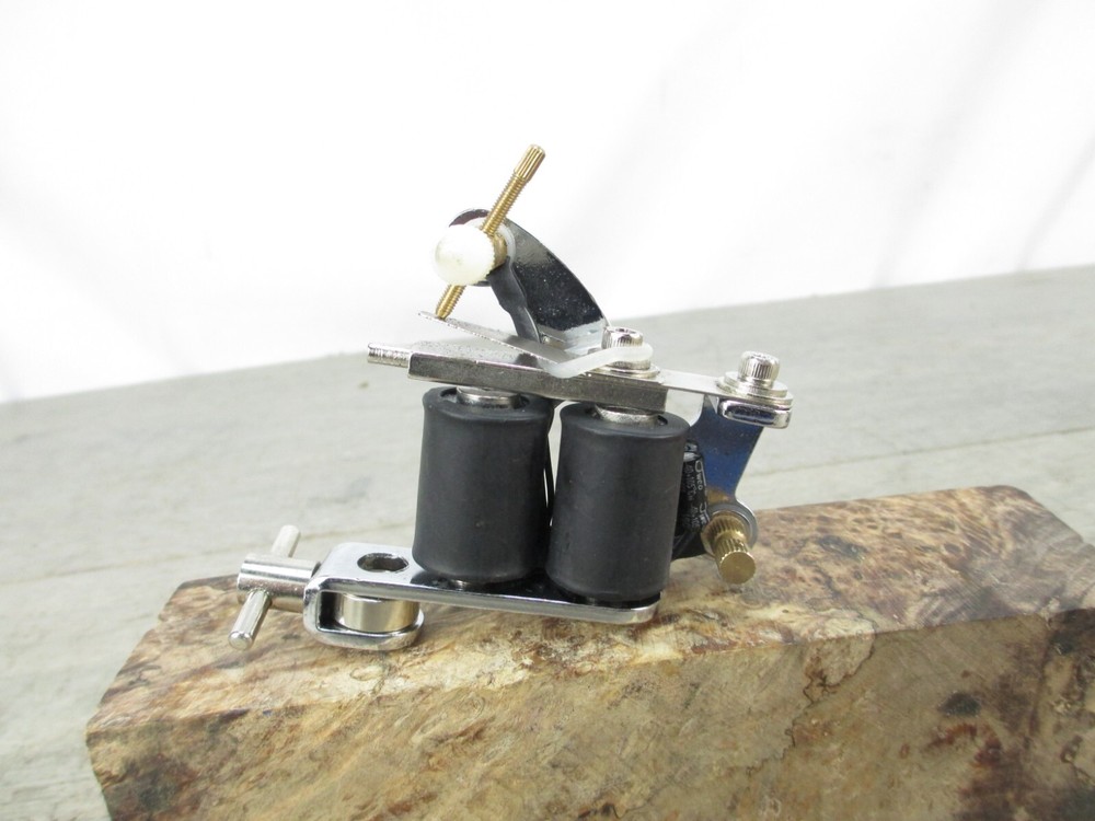 Tattoo Machine Liner Shader Chrome 10 Wrap Coils Tested & Ready Nice !