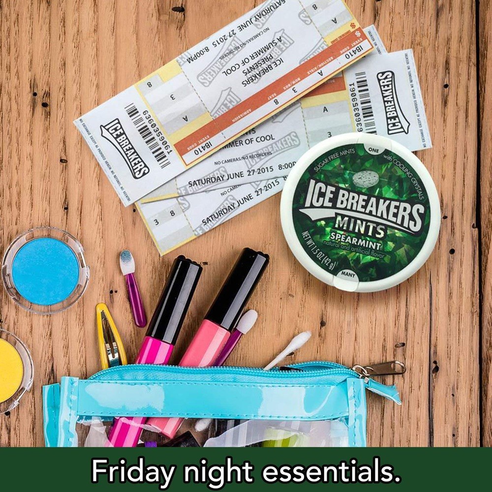 Ice Breakers Spearmint Mints, 1.5-Ounce Pucks (Pack of 16)