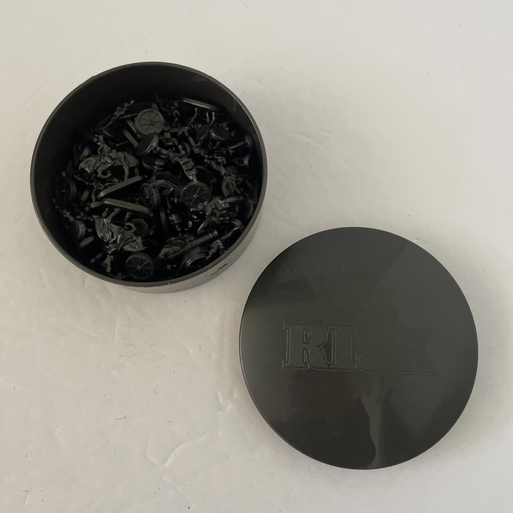 Risk Board Game Replacement Black Tokens and Case