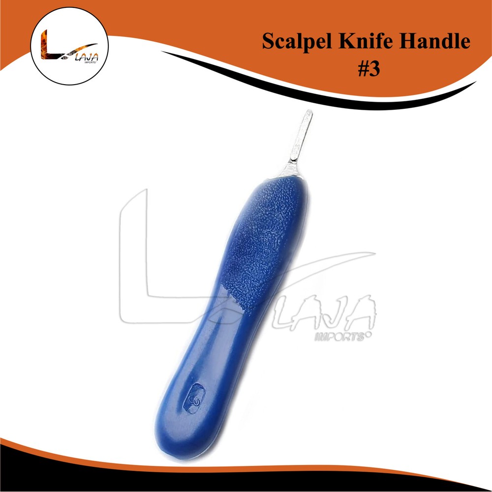 Scalpel Knife Handle #3 Blue Plastic Grip Surgical Instruments
