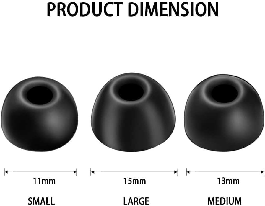Replacement Silicone Tip Ear Tips Compatible with Beats S/M/L, Transparent