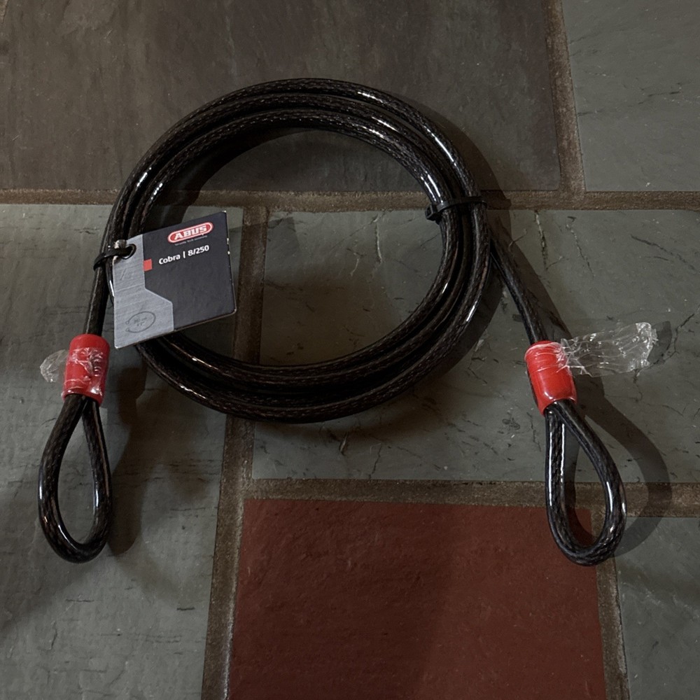 Abus Cobra Looped Cable Black 8/250 8’2”