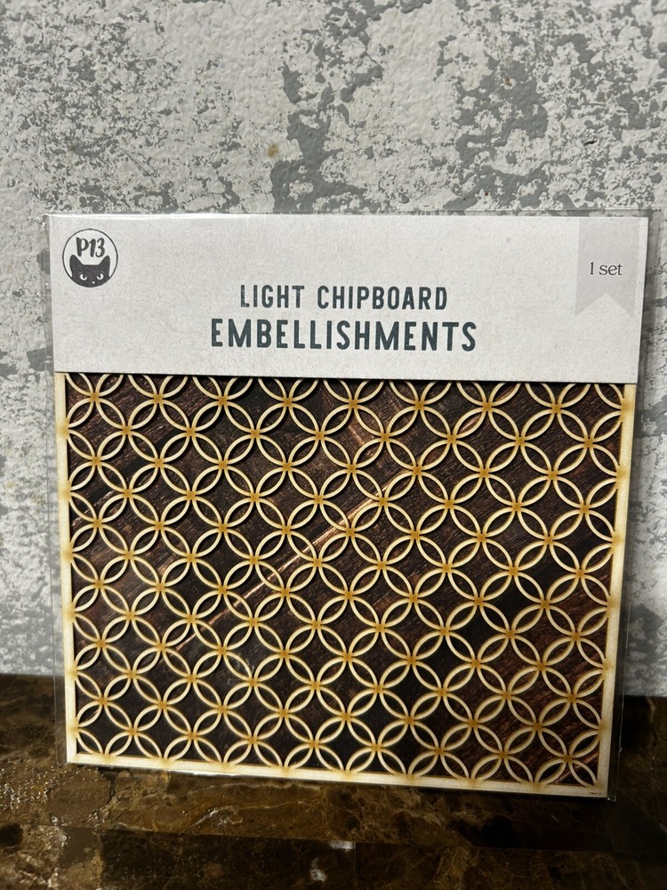 P13 light chipboard embellishments