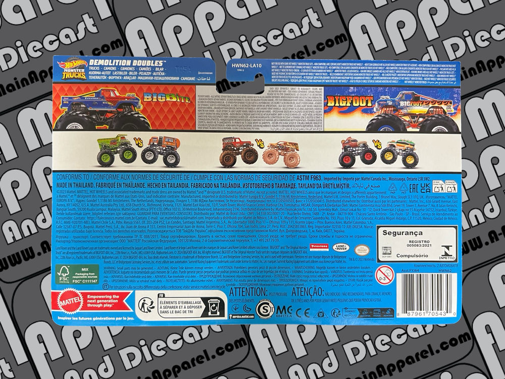Big Bite & Bigfoot Monster Truck 2 Pack